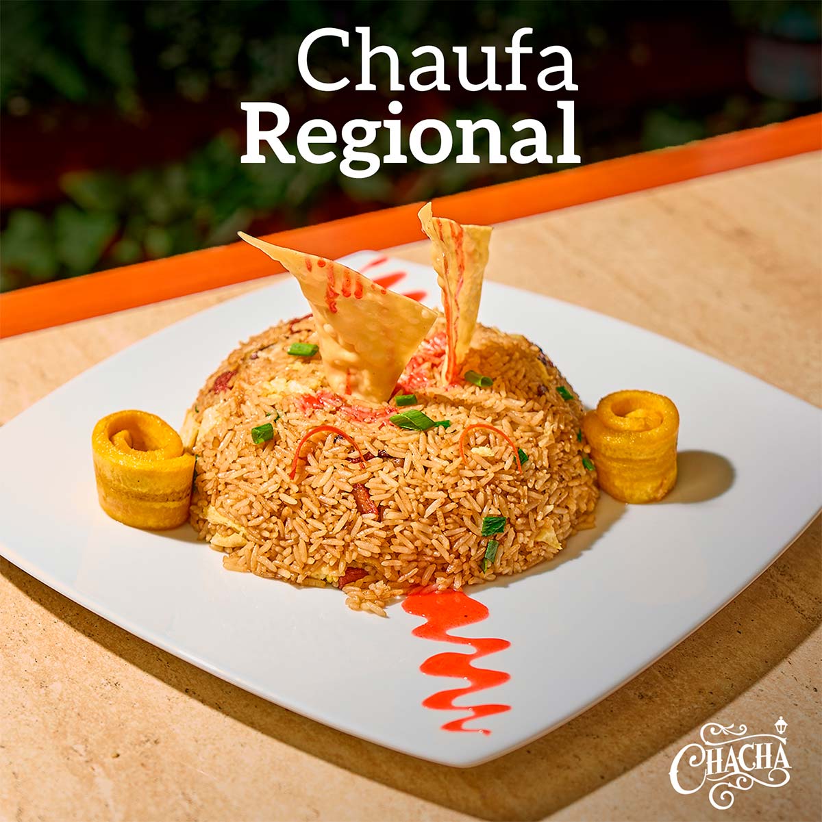 Arroz chaufa regional con cecina