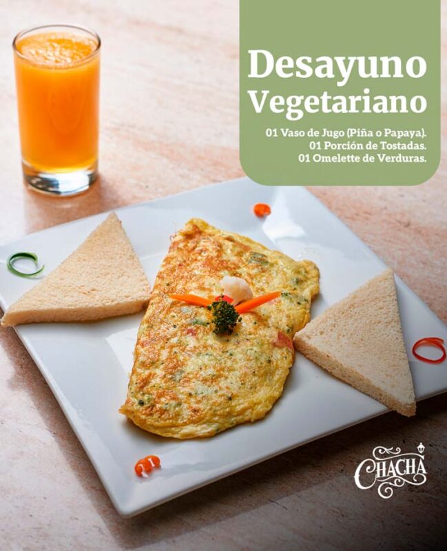 Desayunos vegetariano Chachapoyas